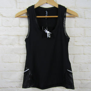 Brand New Ki Pro Performance Black Mesh Tank S